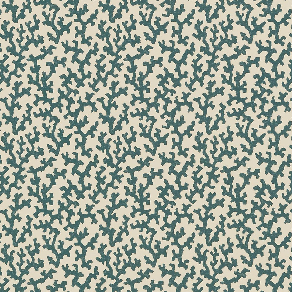 Schumacher Folly Peacock Blue Wallpaper by Schumacher
