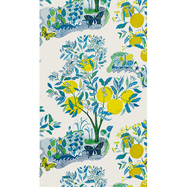 Citrus Garden Panel Set Pool Wallcoverings — Schumacher