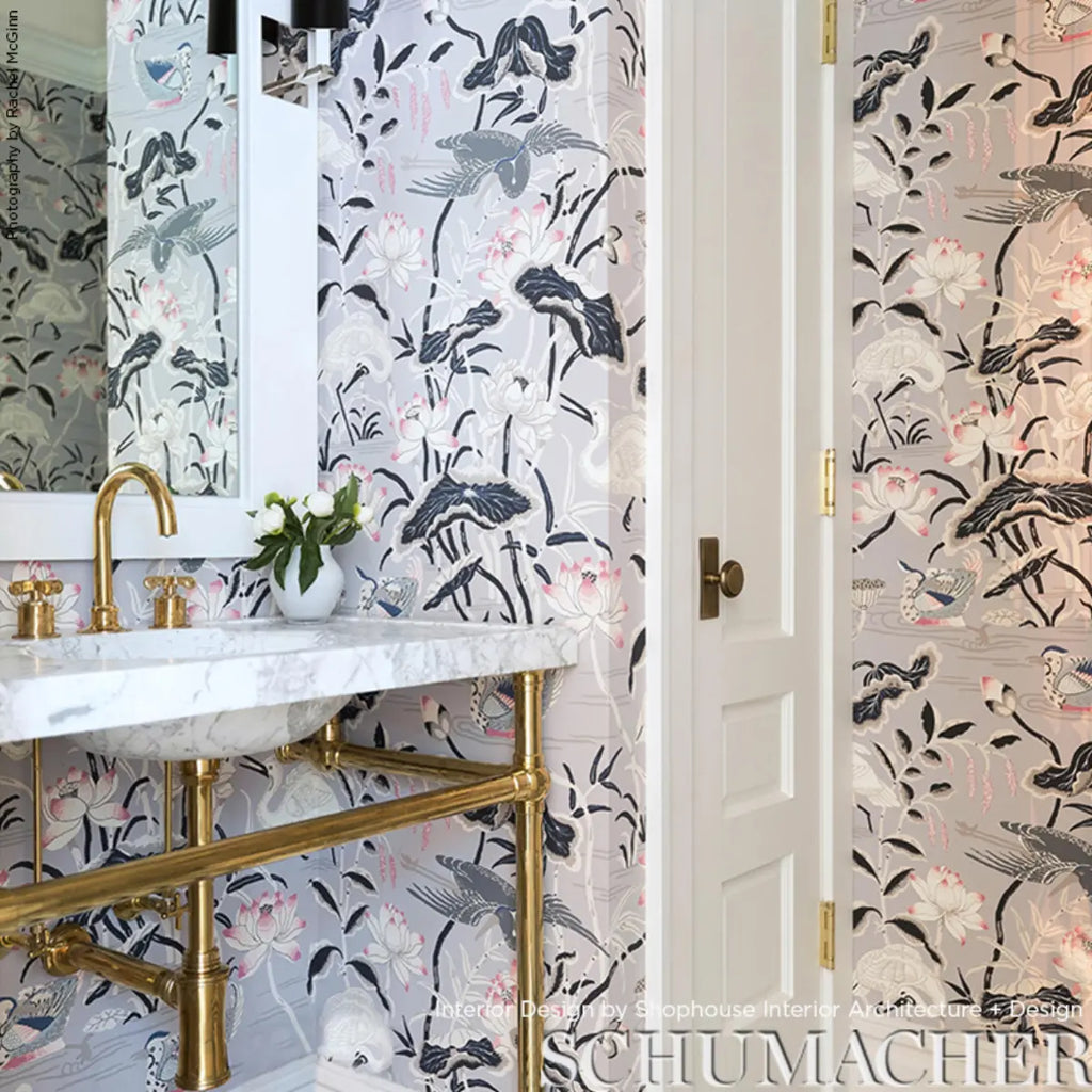 Lotus Garden - Lilac Wallpapers