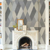 Deco Diamonds Panel - Dove Wallpapers