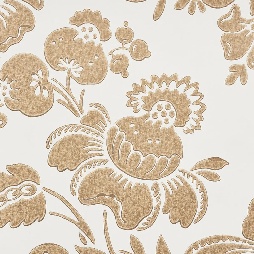 Simone Damask - Gold Wallpapers