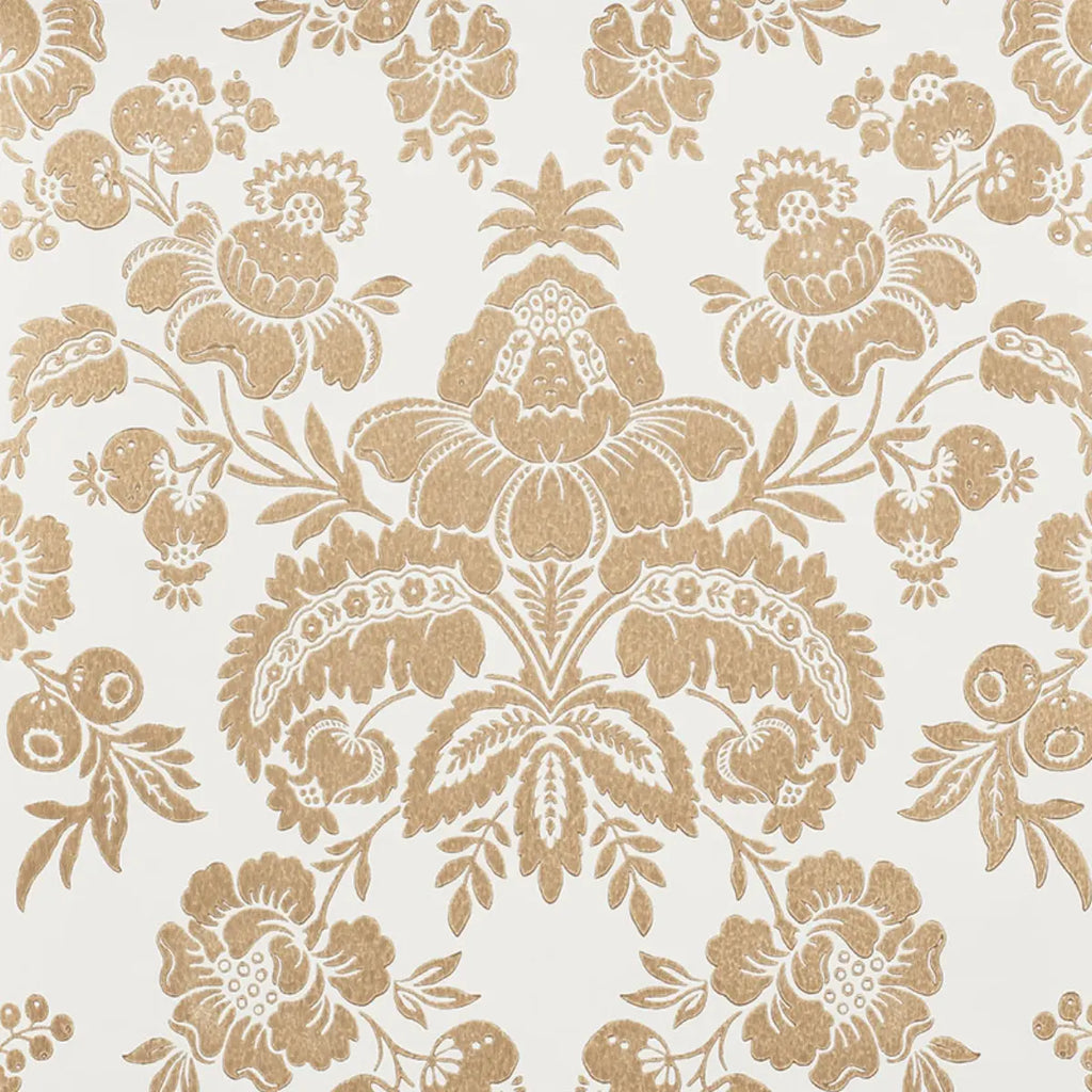Simone Damask - Gold Wallpapers