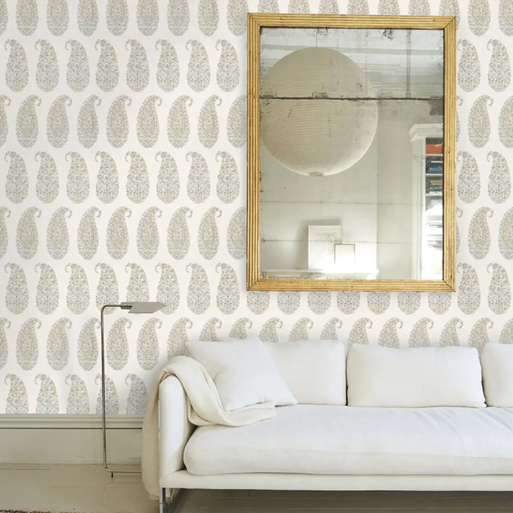 Shirala Paisley - Aqua Wallpapers