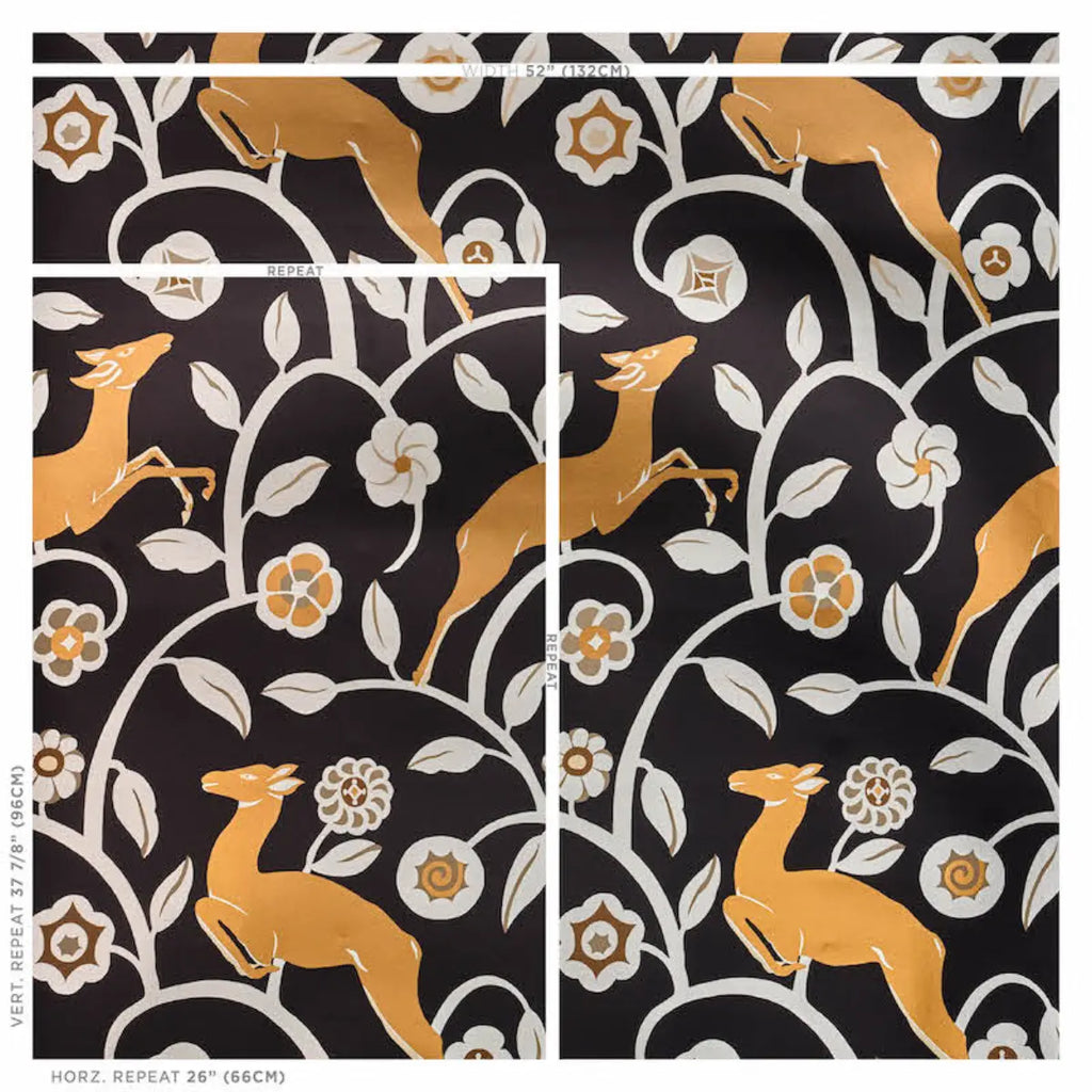 Les Gazelles Au Bois Vinyl - Noir Wallpapers