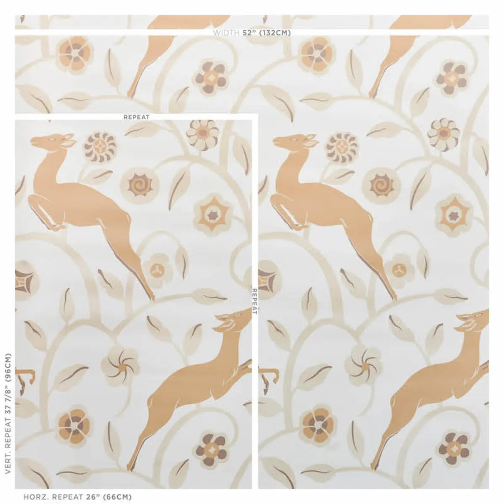 Les Gazelles Au Bois Vinyl - Natural Wallpapers