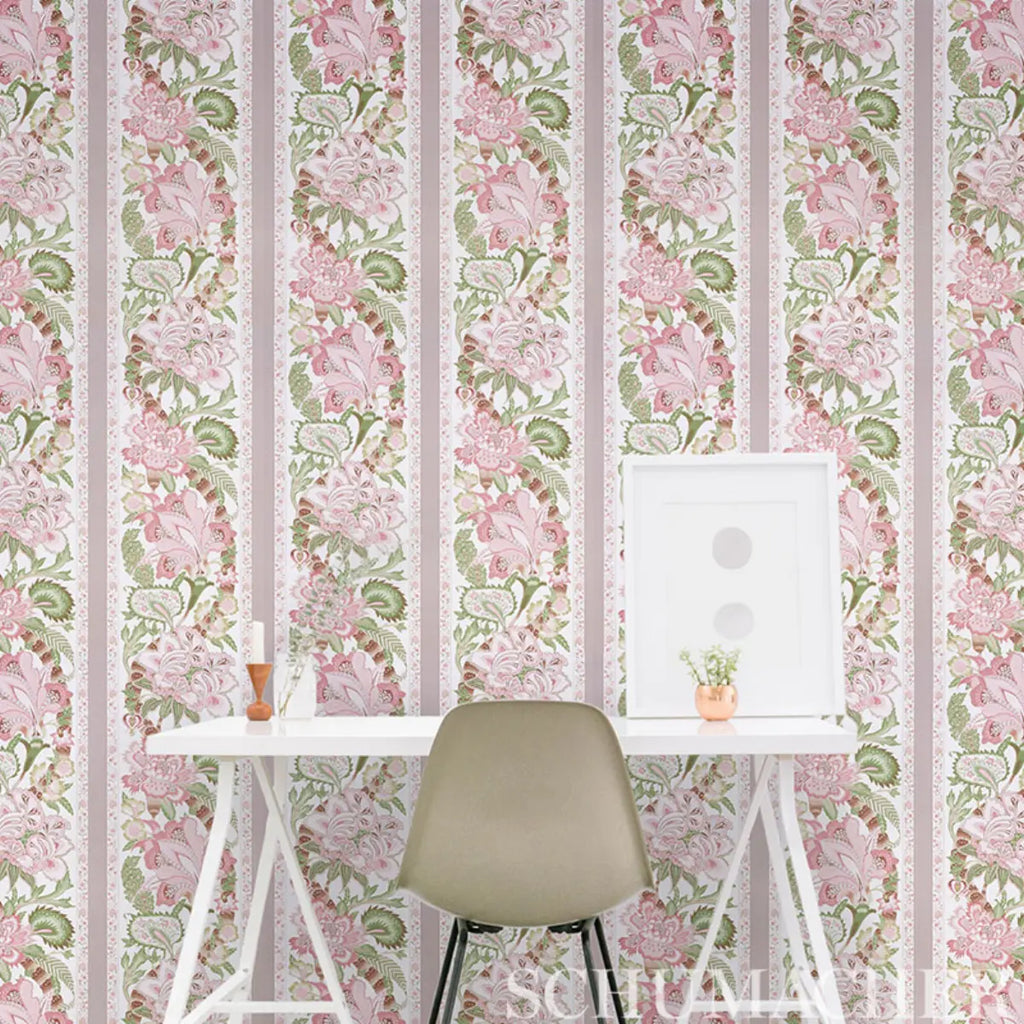 Anjou Stripe - Blush Wallpapers