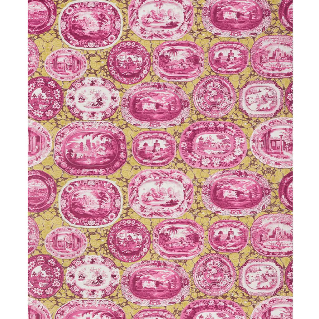 Plates &amp; Platters - Magenta &amp; Yellow Wallpapers