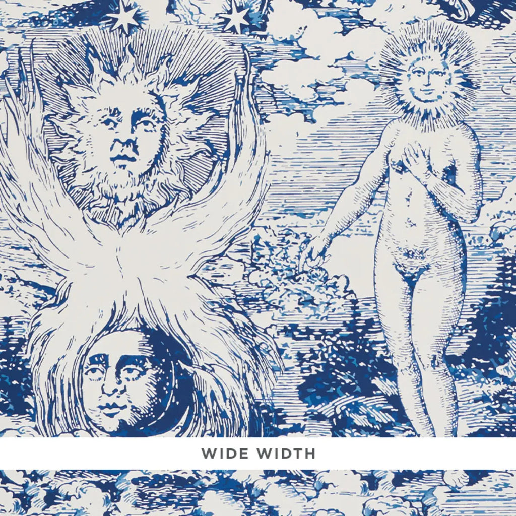 Modern Toile - Indigo Wallpapers