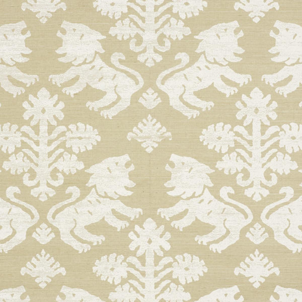 Regalia Sisal, Ivory on Natural Wallcoverings | Schumacher