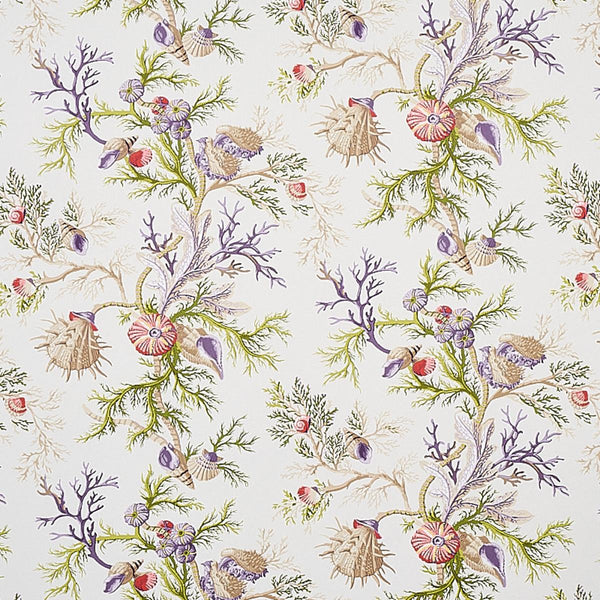 Del Tesoro, Purple & Coral Wallcoverings | Schumacher