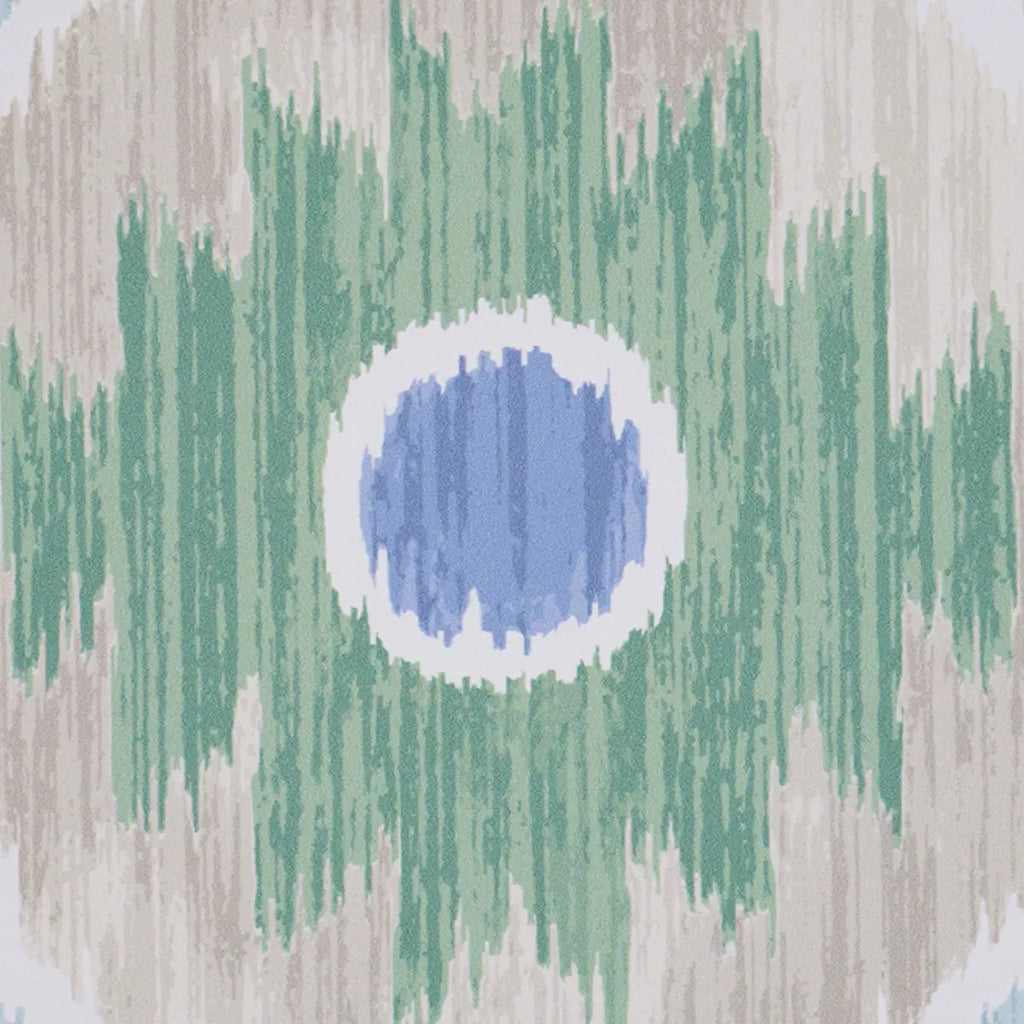 Elizia Ikat - Green &amp; Blue Wallpapers