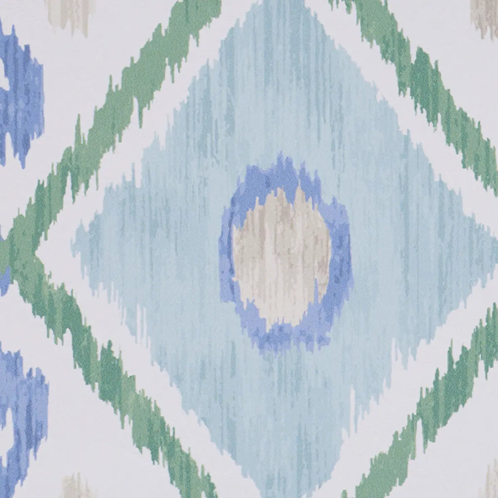 Elizia Ikat - Green &amp; Blue Wallpapers