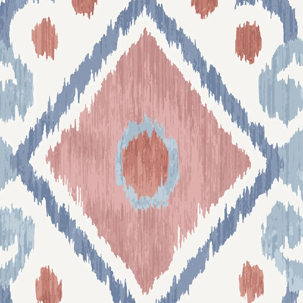 Elizia Ikat - Rose &amp; Indigo Wallpapers