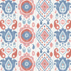 Elizia Ikat - Rose &amp; Indigo Wallpapers