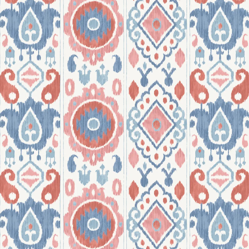 Elizia Ikat - Rose &amp; Indigo Wallpapers