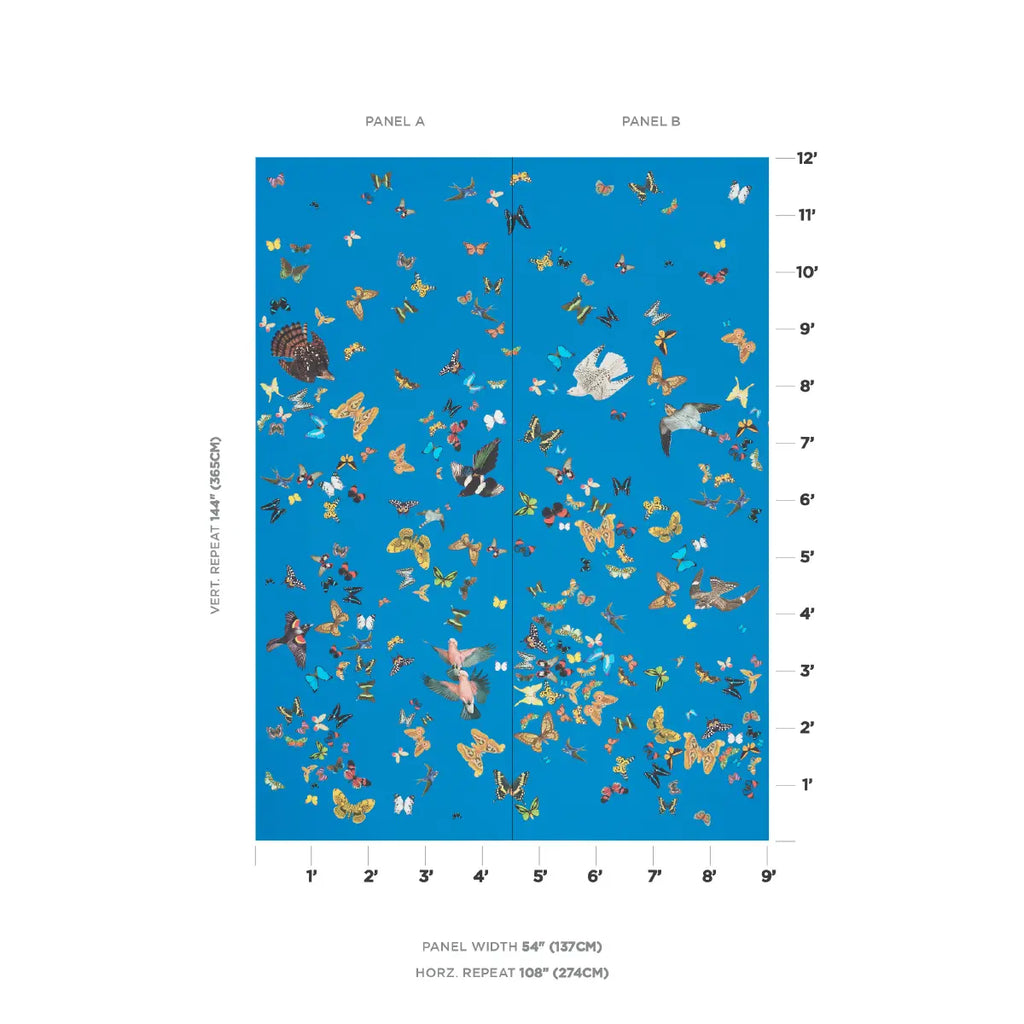 Queen's Flight Panel Set - Royal Blue Wallpapers