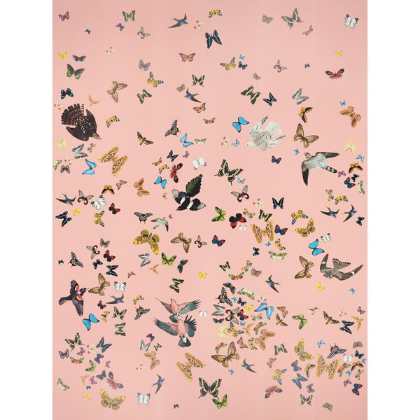 Queen's Flight Panel Set, Pink Wallcoverings | Schumacher