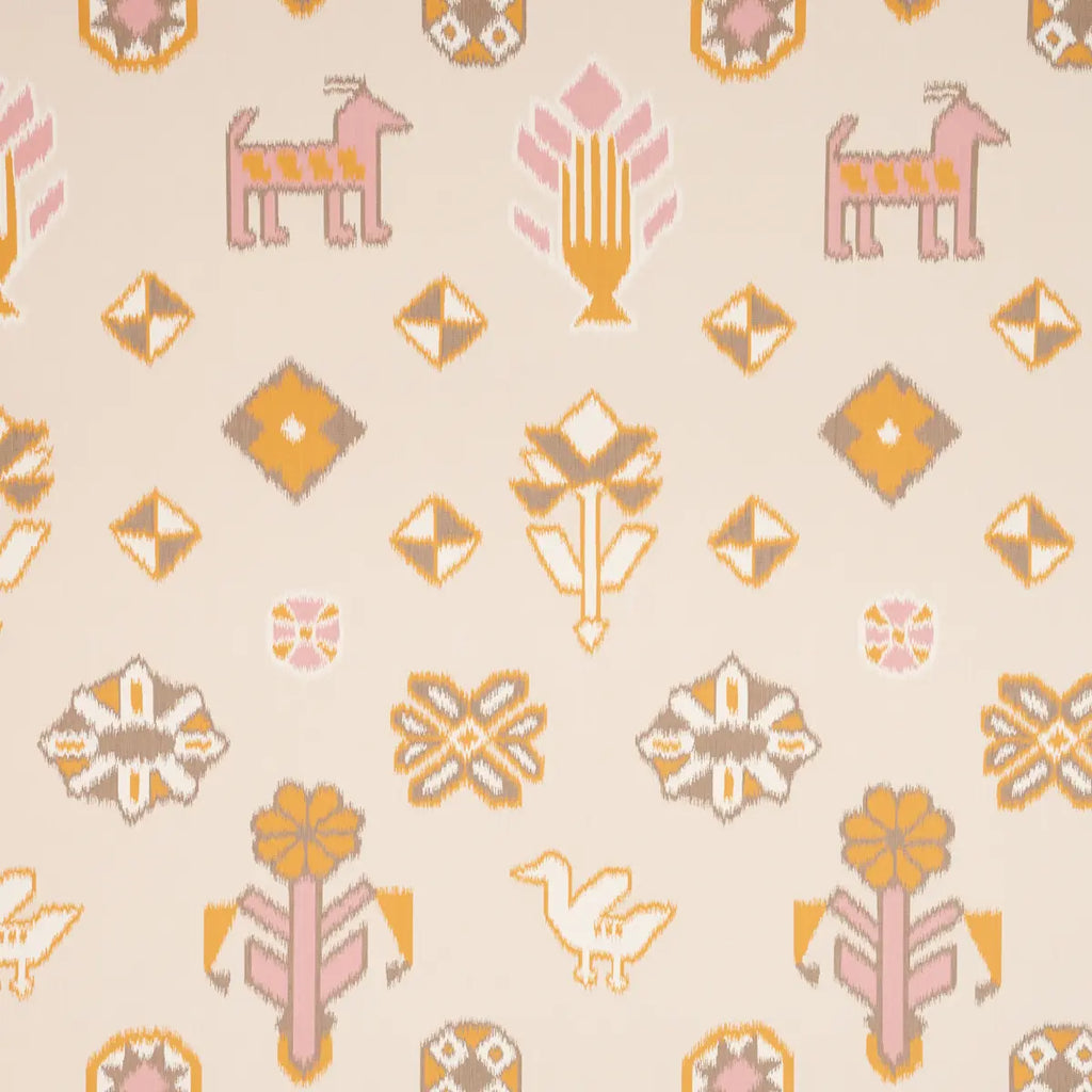 Chuska Warp Print - Pink &amp; Orange Wallpapers