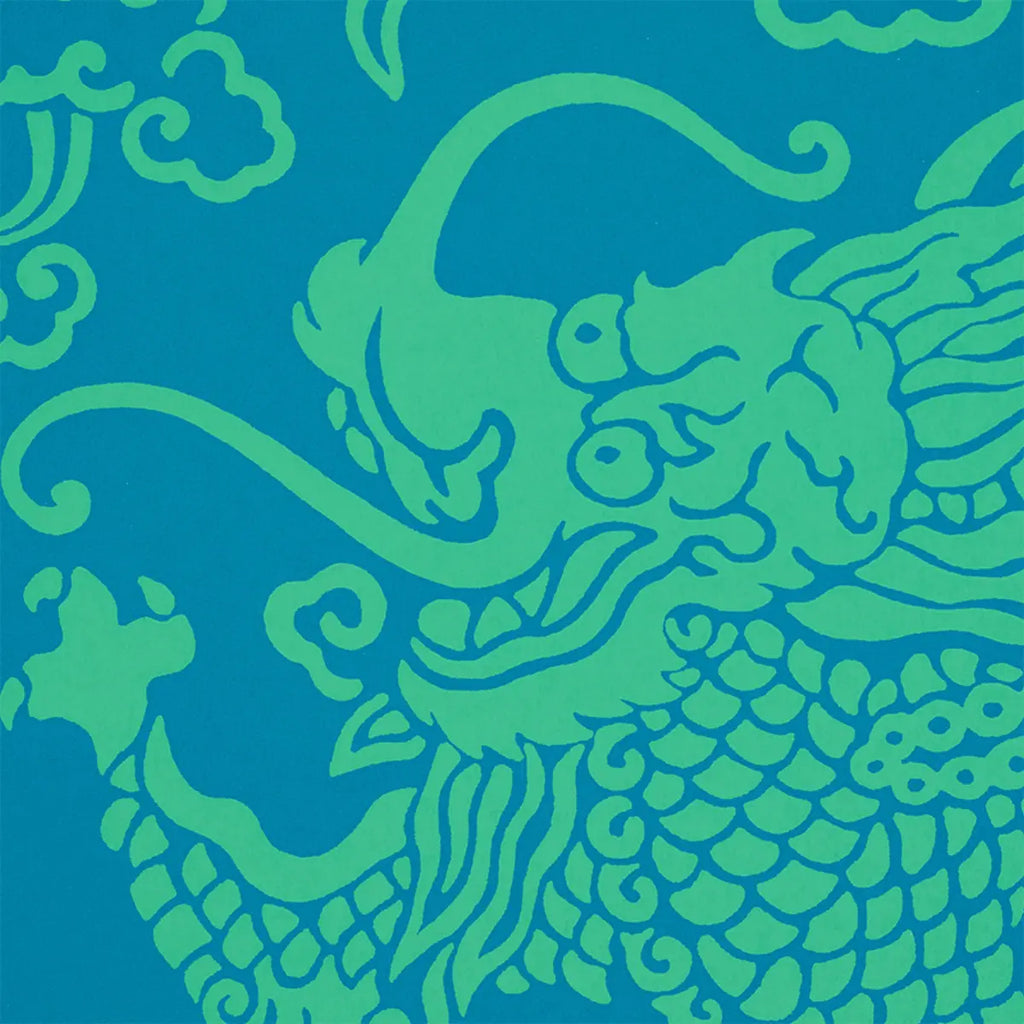 Ruan Dragon Damask - Peacock Wallpapers