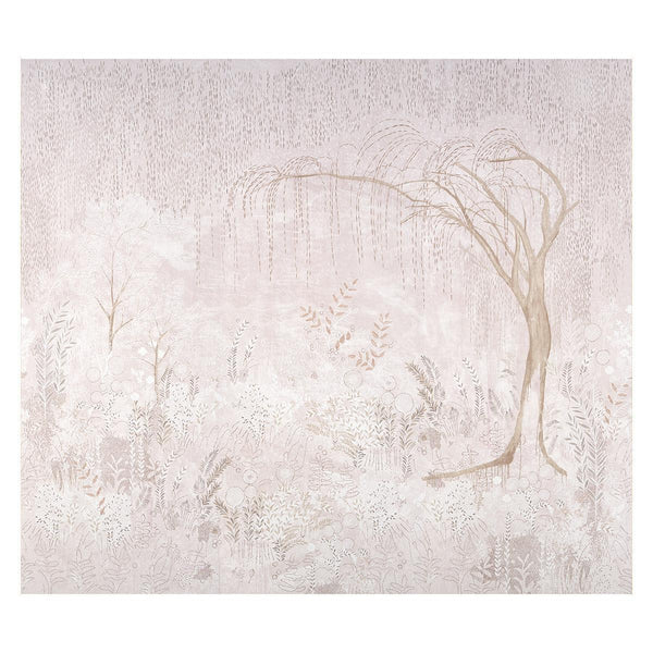 Bisou Panel Set, Blush Wallcoverings | Schumacher