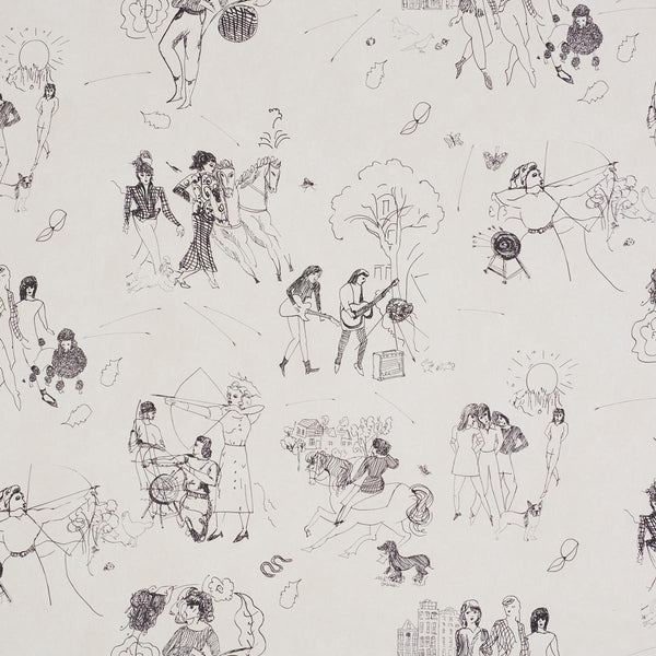 Toile de Femmes, Parchment Wallcoverings | Schumacher