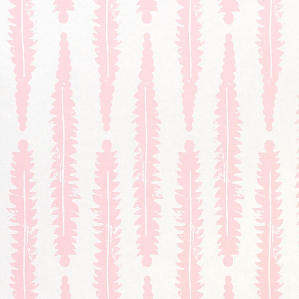 Fern, Pink Wallcoverings | Schumacher