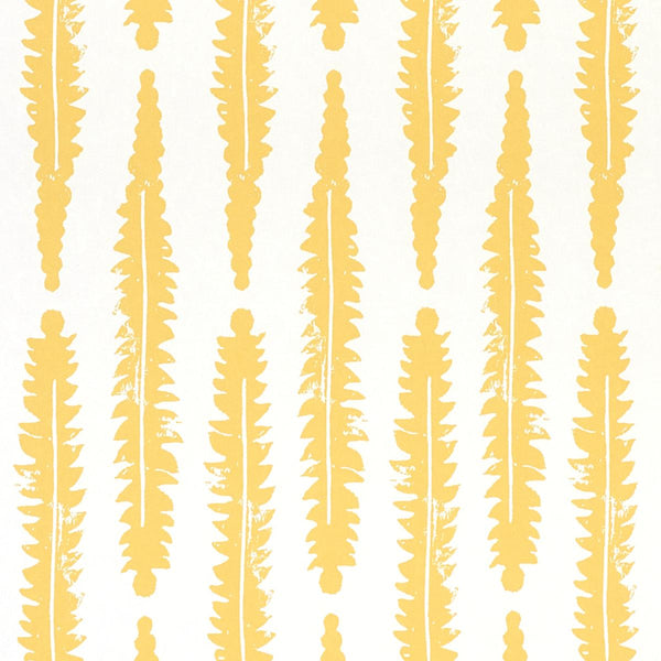Fern, Mustard Wallcoverings | Schumacher