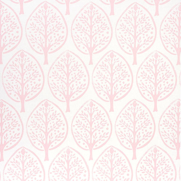 Tree, Pink Wallcoverings | Schumacher