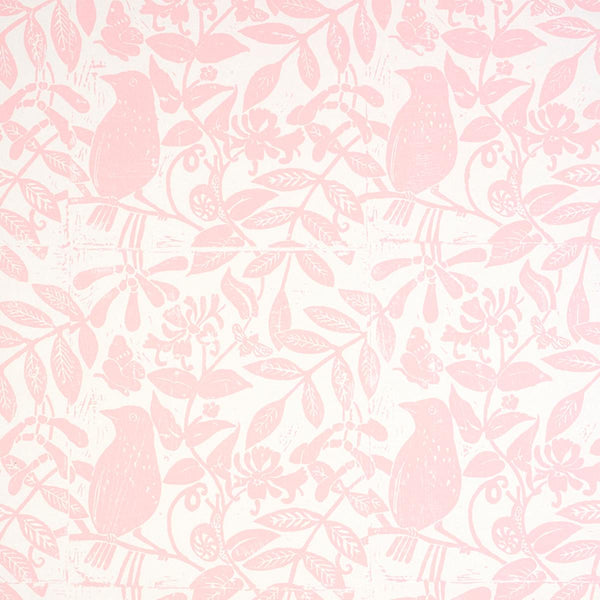 Bird & Bee, Pink Wallcoverings | Schumacher