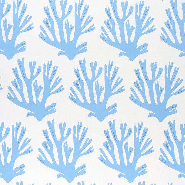 Coral, Blue Wallcoverings | Schumacher