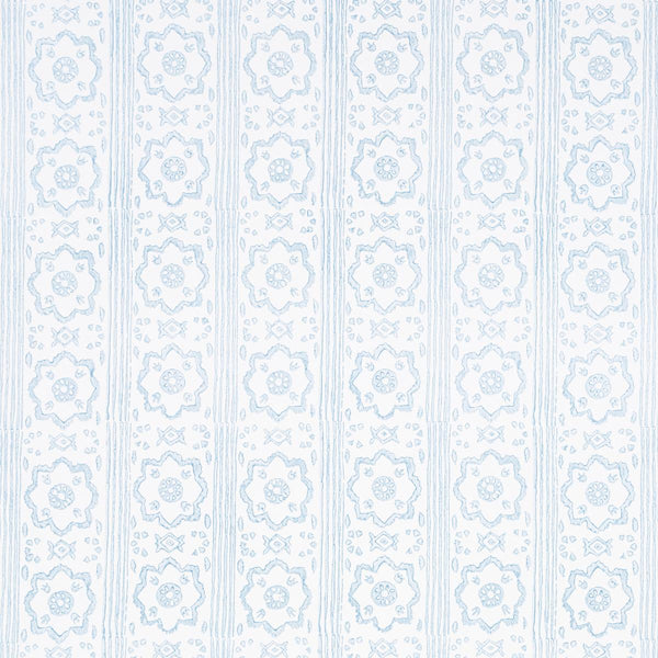 Sunda Hand Blocked Print, White Wallcoverings | Schumacher