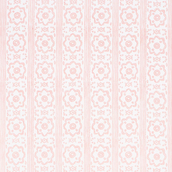 Sunda Hand Blocked Print, Blush Wallcoverings | Schumacher