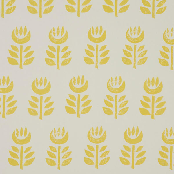 Rosenborg, Yellow Wallcoverings | Schumacher