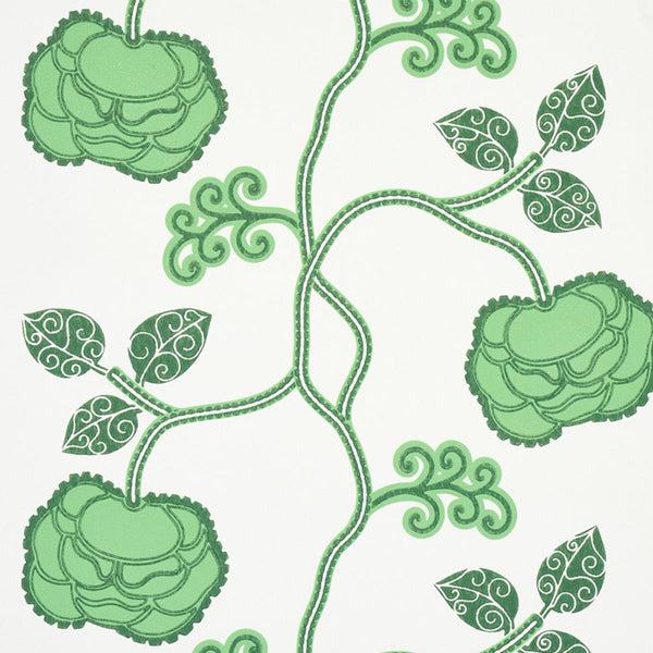 Queen Fruit, Jade Wallcoverings | Schumacher