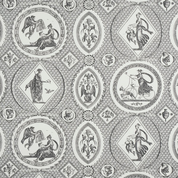 Les Scenes Contemporaines, Black Wallcoverings | Schumacher