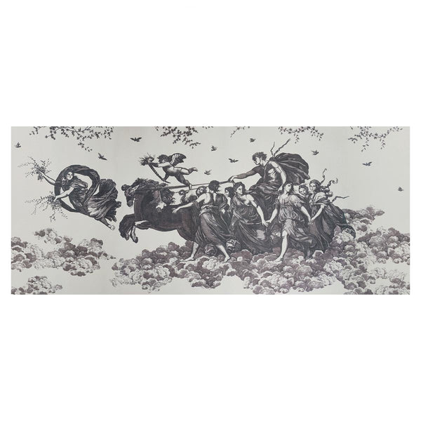 Chariot of Dawn Toile Panel Set, Black Wallcoverings | Schumacher