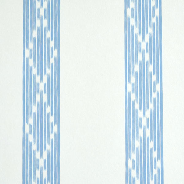 Sequoia Stripe, Blue Wallcoverings | Schumacher