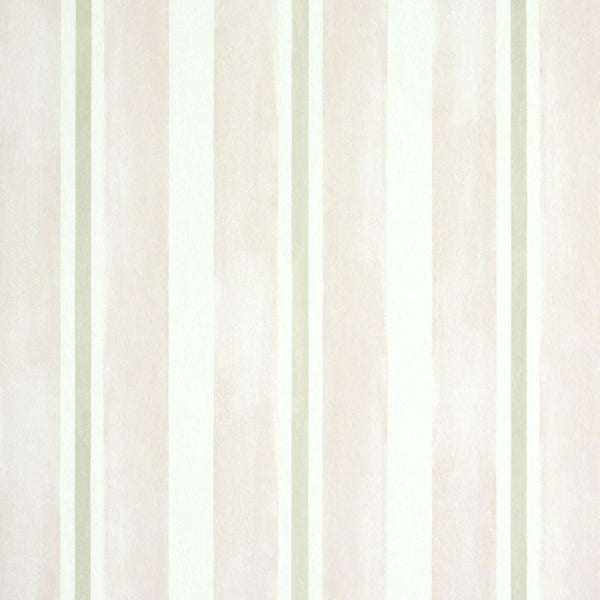 Watercolor Stripe, Blush Wallcoverings | Schumacher