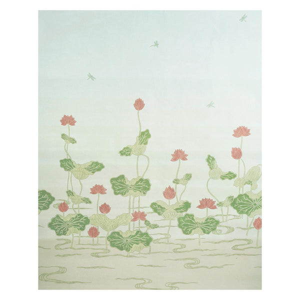 Kireina Lotus Panel Set, Coral Ivory Wallcoverings | Schumacher