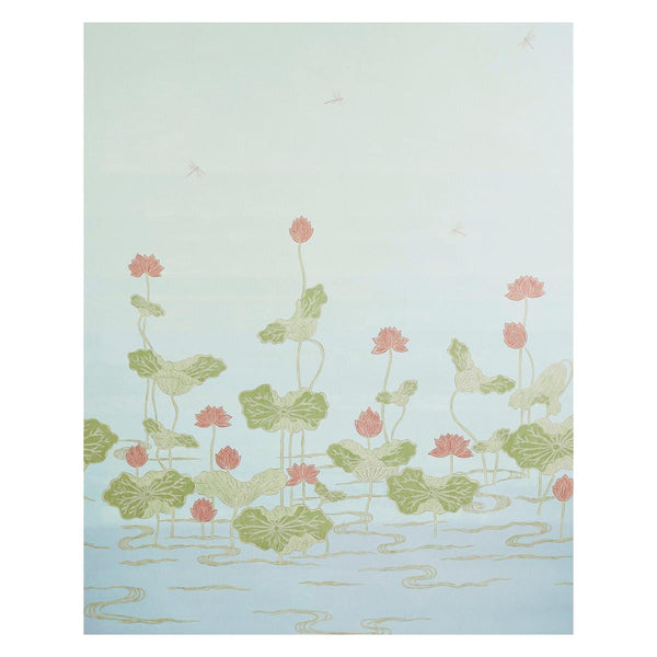 Kireina Lotus Panel Set, Mineral Wallcoverings | Schumacher