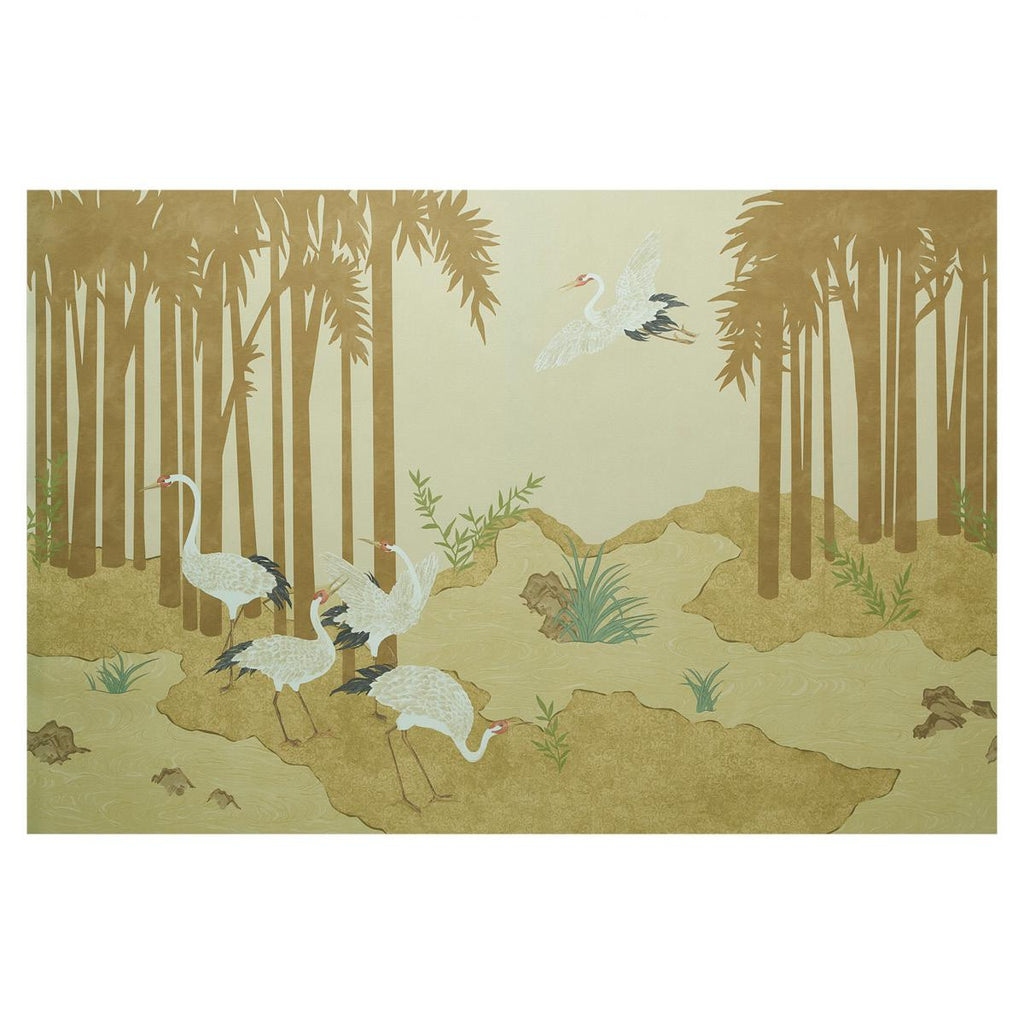 Yashinoki Crane Panel Set, Gold
