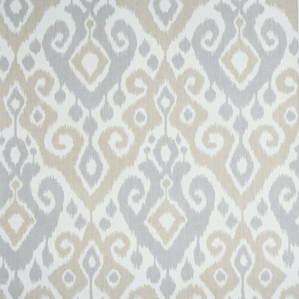 Dedra Damask, Sand & Grey Wallcoverings | Schumacher