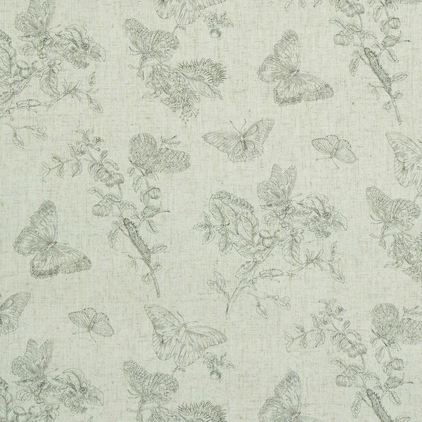 Baudin Butterfly Linen, Pale Beige Wallcoverings | Schumacher