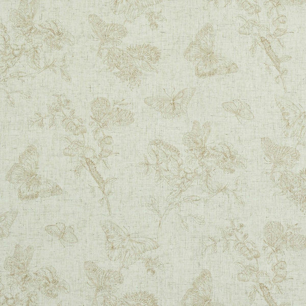 Baudin Butterfly Linen, Ivory Wallcoverings | Schumacher