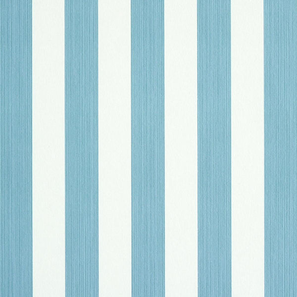 Edwin Stripe Medium, Slate Wallcoverings | Schumacher