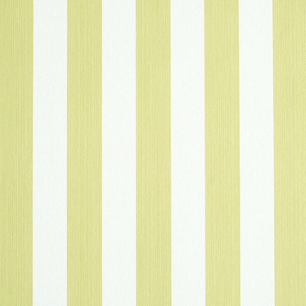 Edwin Stripe Medium, Citron Wallcoverings | Schumacher