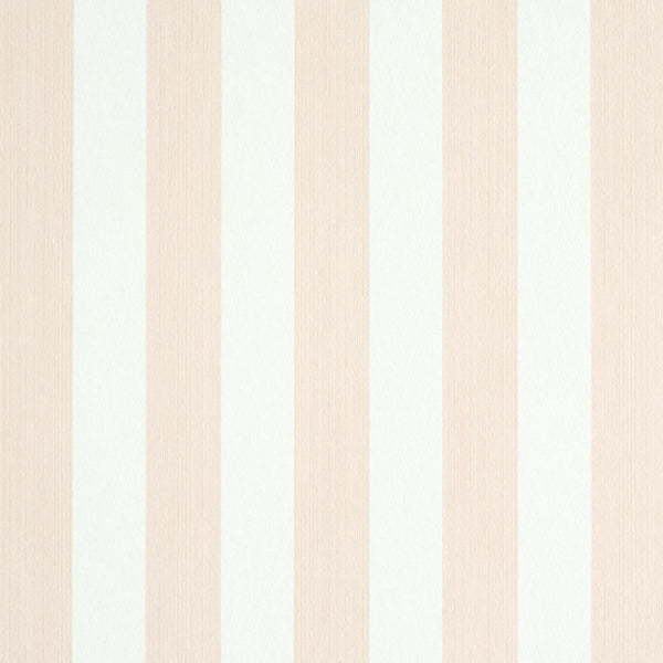Edwin Stripe Medium, Blush Wallcoverings | Schumacher