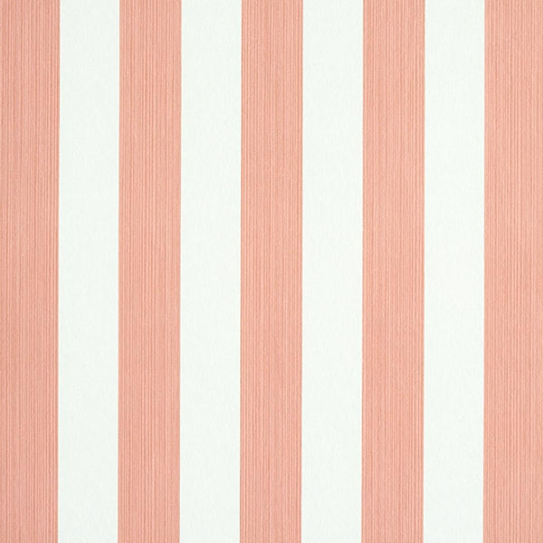 Edwin Stripe Medium, Pink Wallcoverings | Schumacher