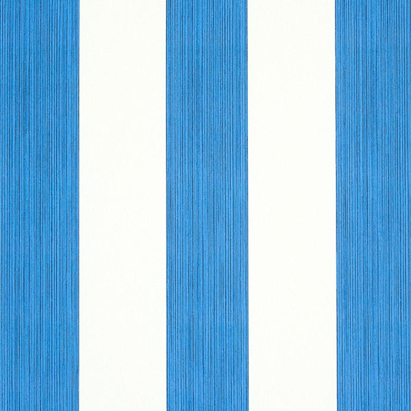 Edwin Stripe Wide, Navy Wallcoverings | Schumacher