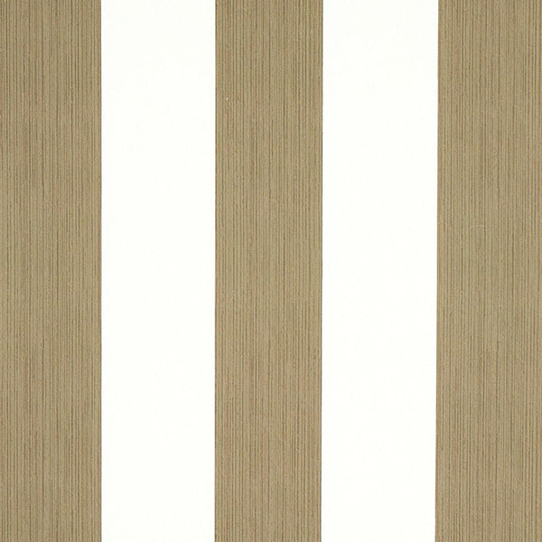 Edwin Stripe Wide, Mushroom Wallcoverings | Schumacher
